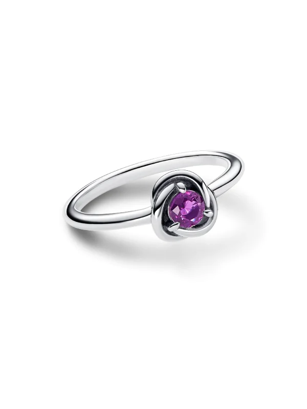 (image for) Pandora February Purple Eternity Circle Ring - 192993C02 - View 4