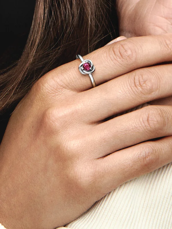 (image for) Pandora October Pink Eternity Circle Ring - 192993C10 - View 2