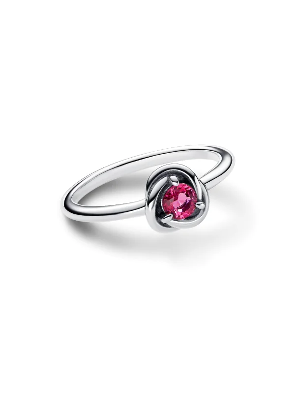 (image for) Pandora October Pink Eternity Circle Ring - 192993C10 - View 4