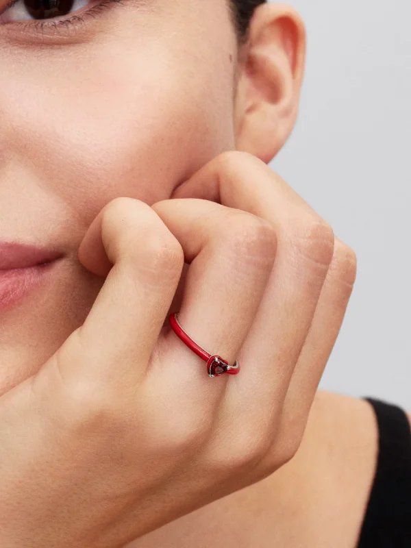 (image for) Pandora Red Chakra Heart Ring - 193088C05 - View 2