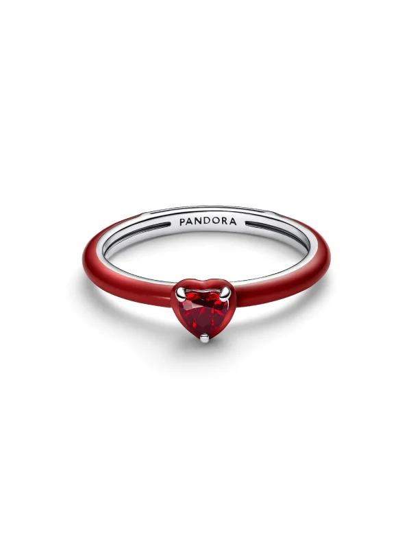 (image for) Pandora Red Chakra Heart Ring - 193088C05 - View 3