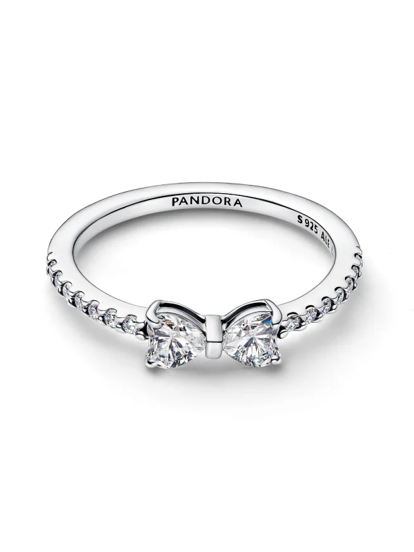 (image for) Pandora Sparkling Bow Ring - 193510C02 - View 4