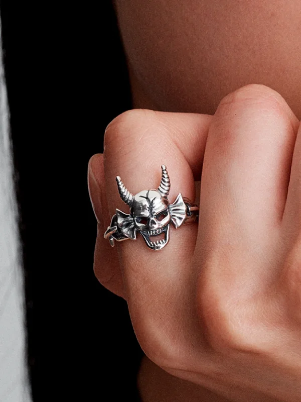 (image for) PANDORA Stranger Things Ring 193569C00 | Hellfire Club Motif - View 2