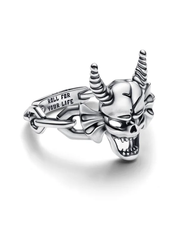 (image for) PANDORA Stranger Things Ring 193569C00 | Hellfire Club Motif - View 4