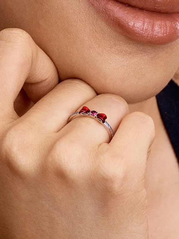 (image for) DISNEY PANDORA Princess Rings 193652C01 Sterling Silver Bow - View 2