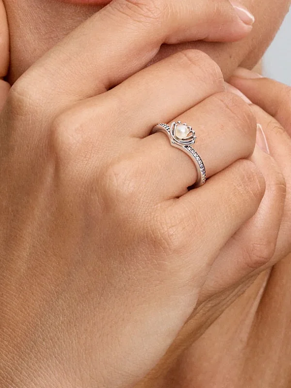 (image for) ARIEL RING PANDORA 193654C01 | Pearl & Shell Ring - View 2