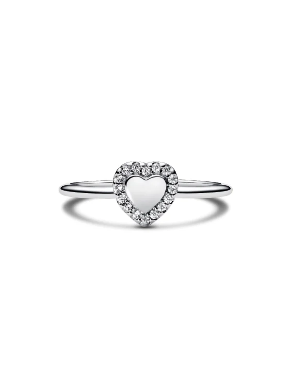 (image for) Pandora Engravable Heart Halo Ring - 193801C01 - View 7
