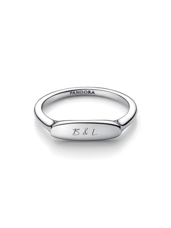 (image for) Pandora Engravable Bar Ring - 193986C00 - View 4