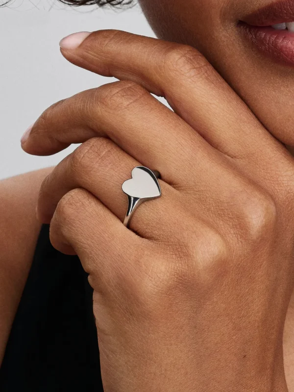 (image for) Pandora Engravable Heart Ring - 193988C00 - View 2