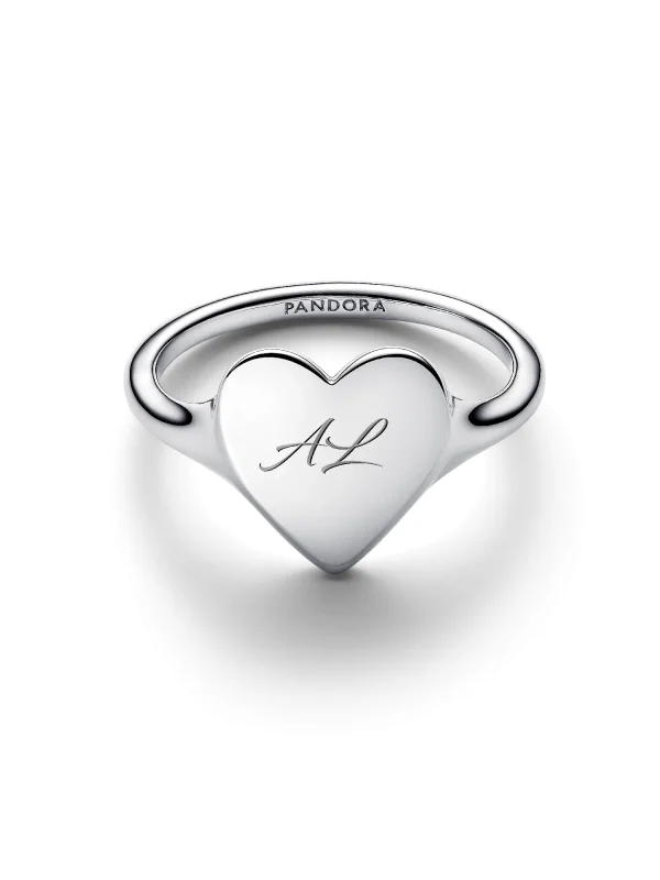 (image for) Pandora Engravable Heart Ring - 193988C00 - View 4