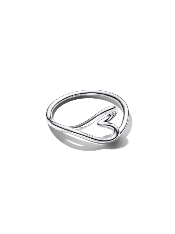 (image for) Pandora Organically Shaped Heart Small Ring - 194361C00 - View 3