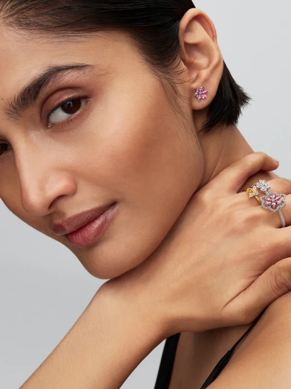 (image for) Pandora Sparkling Lucky Clover Splittable Ring - 194507C01 - View 5
