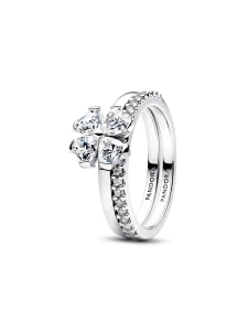(image for) Pandora Sparkling Lucky Clover Splittable Ring - 194507C01