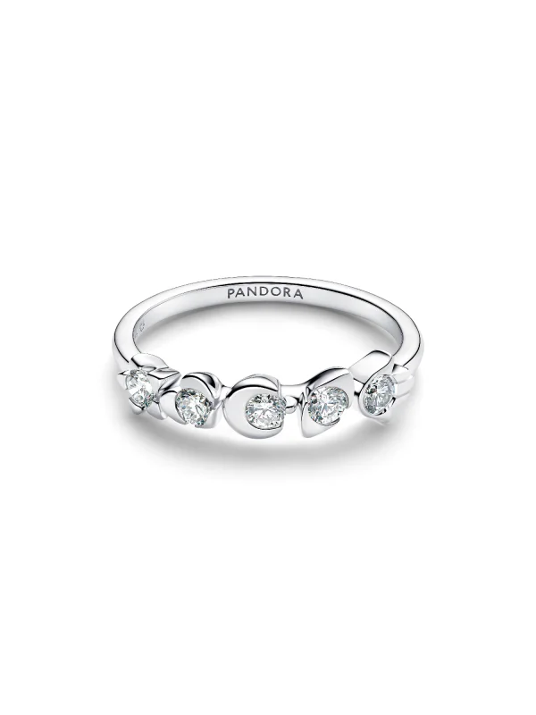 (image for) Pandora Talisman Sterling Silver Lab-Grown Diamond Symbols Ring - 194573C01 - View 3