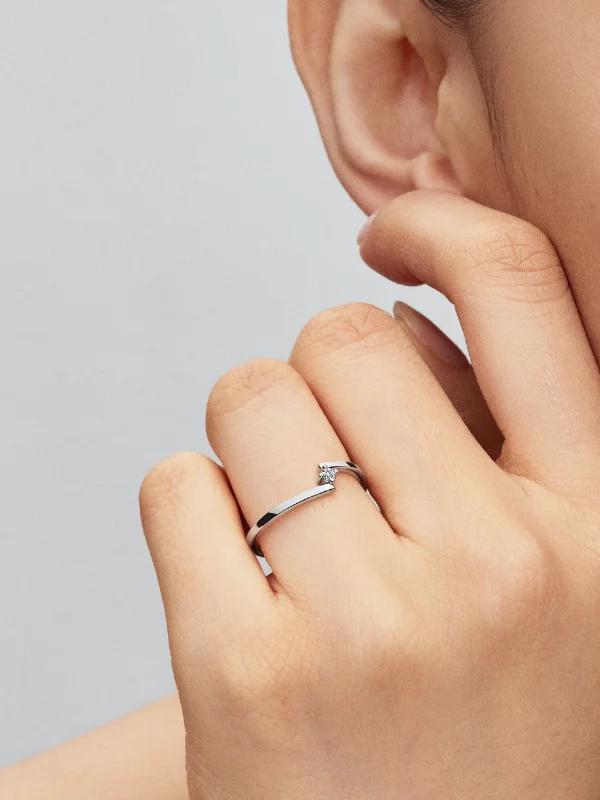 (image for) Pandora Split Solitaire Ring - 195110C01 - View 2