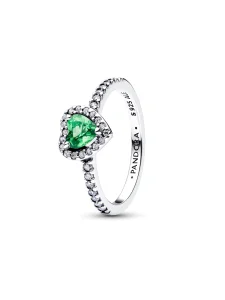 (image for) Pandora Elevated Mint Green Heart Ring - 198421C08