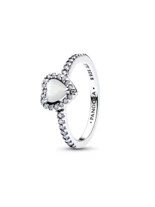 (image for) Pandora Elevated White Heart Ring - 198421C11