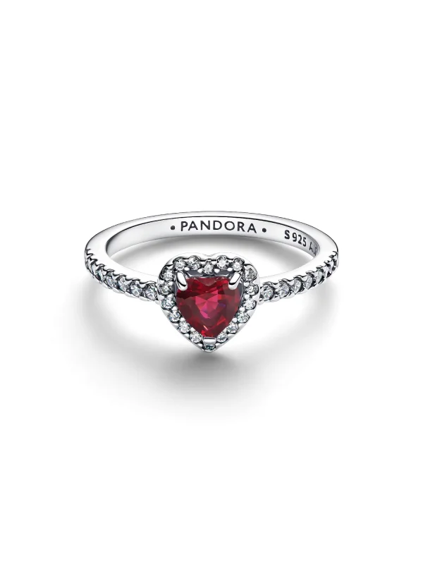 (image for) Pandora Elevated Fuchsia Rose Heart Ring - 198421C13 - View 4