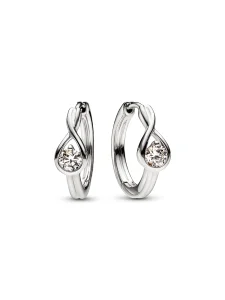 (image for) Pandora Infinite 14k White Gold Lab-grown Diamond Hoop Earrings - 252411C01