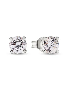(image for) Pandora Era 14k White Gold Lab-grown Diamond Earrings - 252856C01