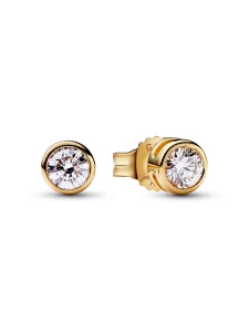 (image for) Pandora Era Bezel 14k Gold Lab-grown Diamond Earrings - 252857C01