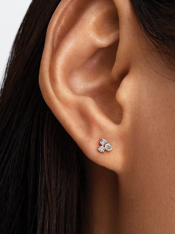 (image for) Pandora Era Lab-Grown Diamond Cluster Stud Earrings - 253732C01 - View 2
