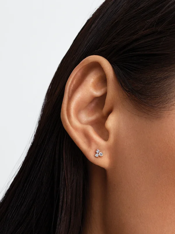 (image for) Pandora Era Lab-Grown Diamond Cluster Stud Earrings - 253732C01 - View 3