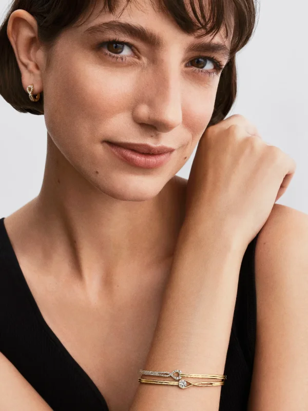 (image for) Pandora Infinite Lab-grown Diamond Pavé Hoop Earrings - 254152C01 - View 4