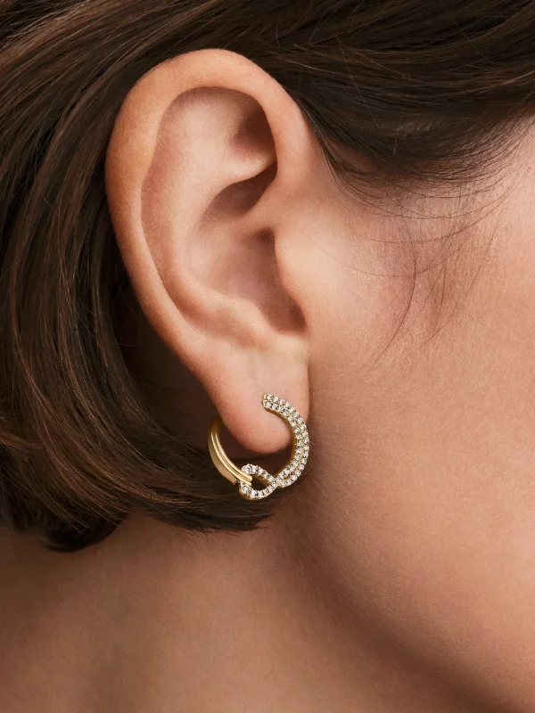 (image for) Pandora Infinite Lab-grown Diamond Pavé Open Circle Stud Earrings - 254153C01 - View 2