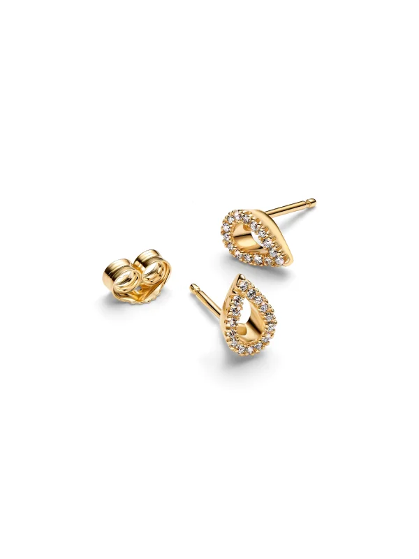 (image for) Pandora Infinite Lab-grown Diamond Pavé Stud Earrings - 254154C01 - View 3