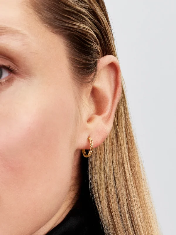 (image for) Pandora Era Figaro Hoop Earrings - 254439C00 - View 2