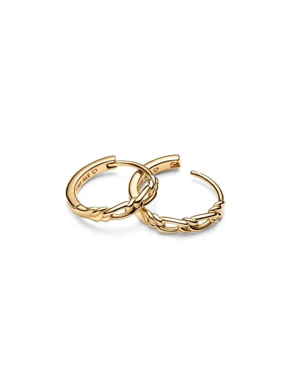 (image for) Pandora Era Figaro Hoop Earrings - 254439C00 - View 3