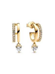 (image for) Pandora Dangling Heart Hoop Earrings - 263685C01