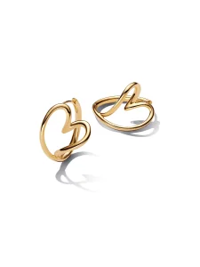(image for) Pandora Organically Shaped Heart Hoop Earrings - 263807C00