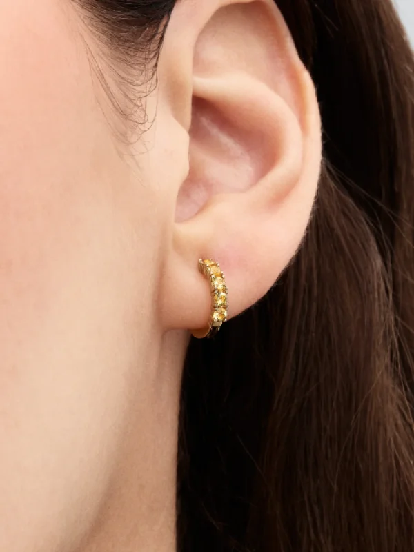 (image for) PANDORA Yellow Gold Earrings 263849C01 | 14k Gold Plated… - View 2