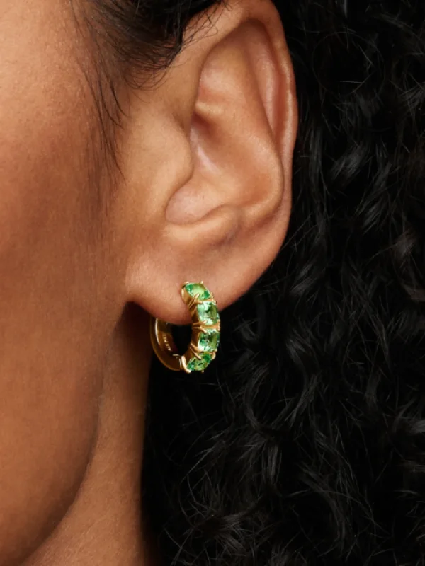 (image for) Pandora Green Hoop Earrings - 263851C01 - View 2