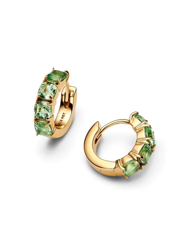 (image for) Pandora Green Hoop Earrings - 263851C01 - View 4