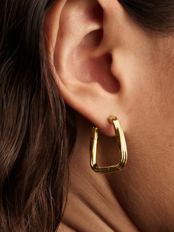 (image for) Pandora Twisted Triangle Large Hoop Earrings - 263876C00 - View 2