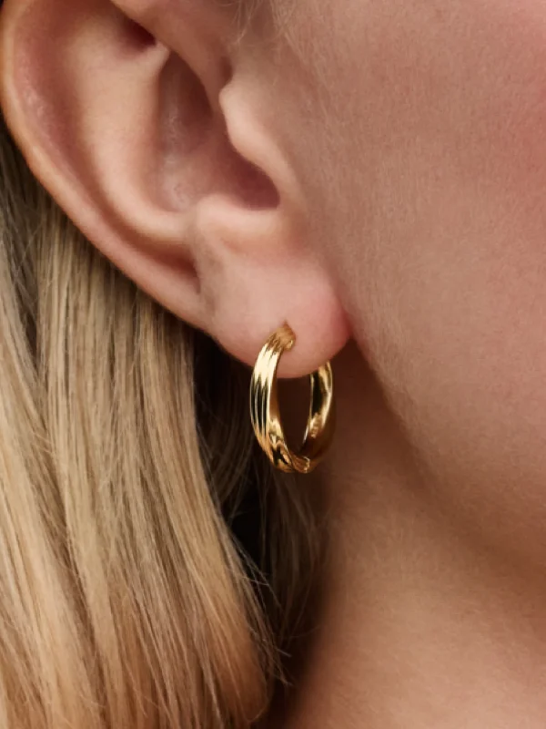 (image for) Pandora Twisted Hoop Earrings - 263878C00 - View 2