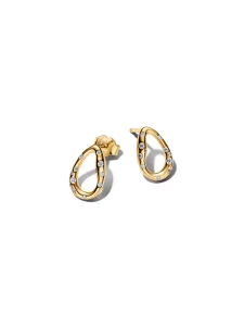 (image for) Pandora Organically Shaped Stone-Set Oval Stud Earrings - 264659C01