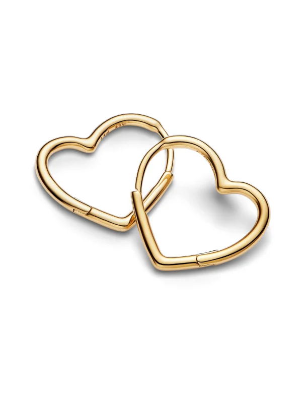 (image for) Pandora Asymmetrical Heart Hoop Earrings - 268307C00 - View 4