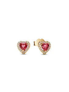 (image for) PANDORA Elevated Heart Earrings 268427C02 | 14k…