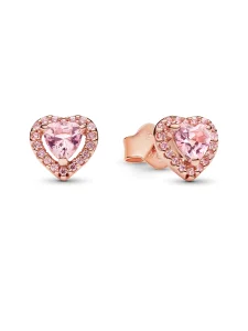 (image for) Pandora Pink Elevated Heart Stud Earrings - 288427C02
