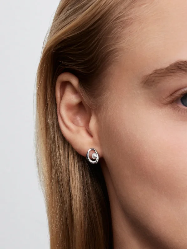 (image for) PANDORA Jewelry Earrings 293295C01 | Pearl Studs in… - View 2