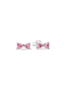 (image for) Pandora Sparkling Pink Bow Stud Earrings - 293505C01