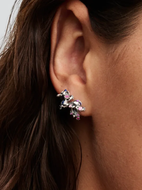 (image for) Stitch Earrings PANDORA 293741C01 Sterling Silver Studs - View 2