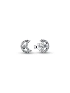 (image for) Pandora Sparkling Moon Stud Earrings - 294257C01