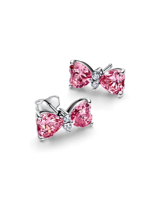 (image for) Pandora Bow Stud Earrings - 294265C01 - View 3
