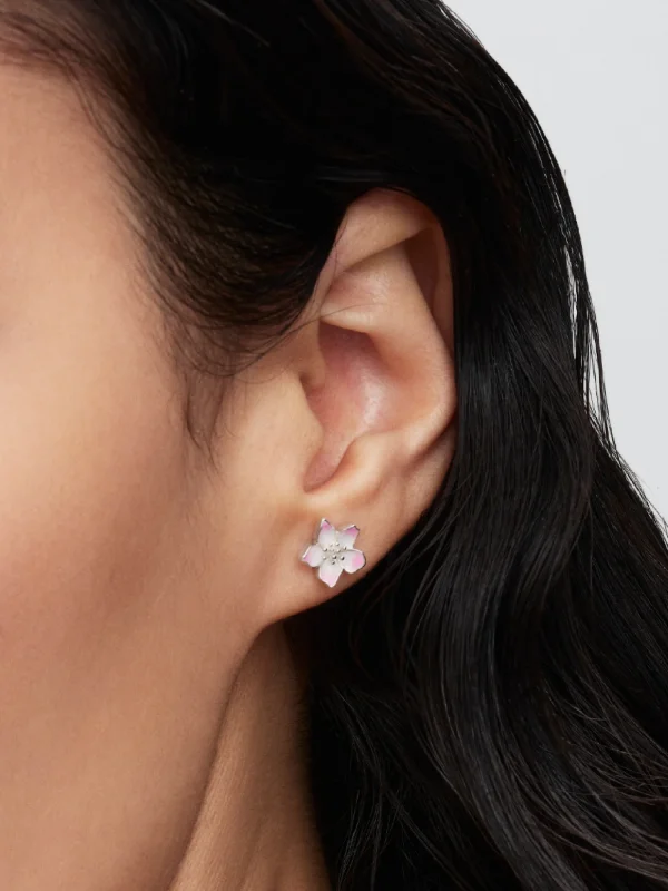 (image for) Pandora Cherry Blossom Stud Earrings - 294370C01 - View 2