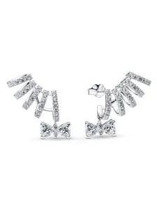(image for) Pandora Bridgerton Sparkling Bow Climber Earrings - 294397C01